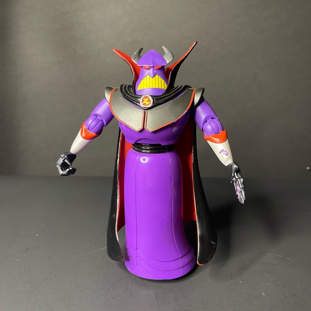 Disney Pixar Toy Story Emperor Zurg Poseable Figure Rolling Wheel Base 8.5”